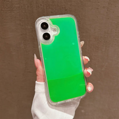 Luminous Quicksand Transparent Phone Case for Iphone 16 Pro Max 16 15 14 13 12 Pro Max 16Plus 11 Clear Shockproof Cover 16Pro